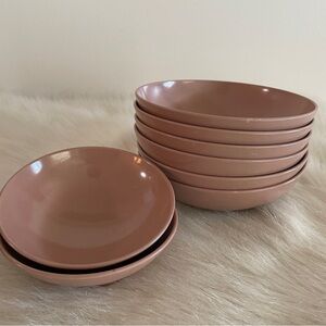 Vintage Mauve Melamine Melmac Dining Bowl Set